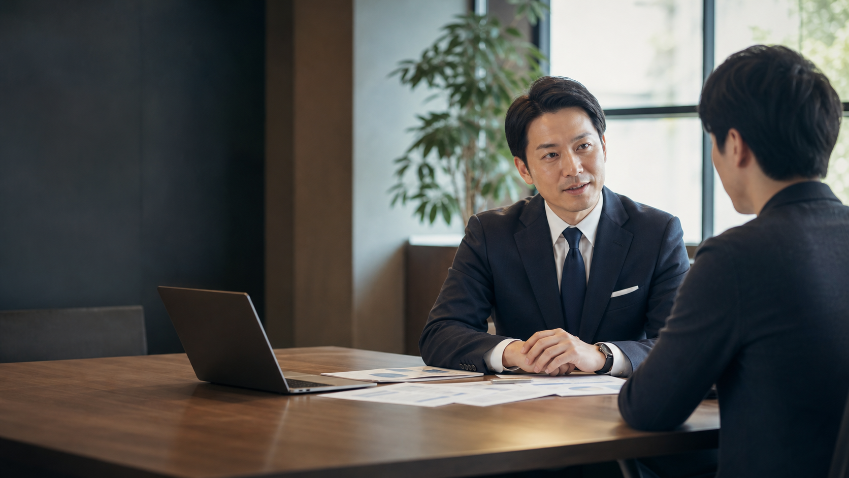 税理士による経営相談の様子